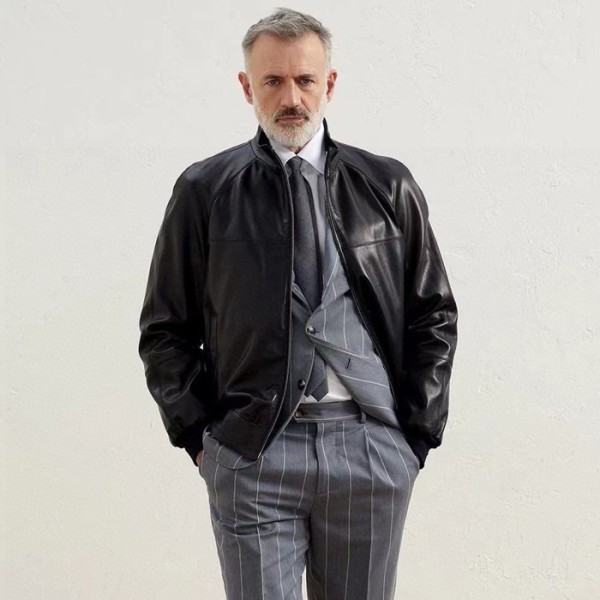 ❤브루넬로쿠치넬리 남성 가죽 자켓 - Brunello Cucinelli Mens Leather Jacket - brc2658x