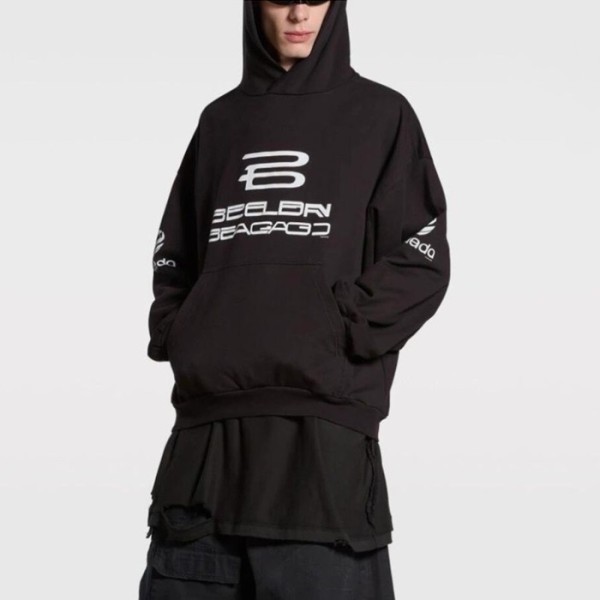 ❤발렌시아가 남성 블랙 후드티 - Balenciaga Mens Black Hoodie - bac2678x