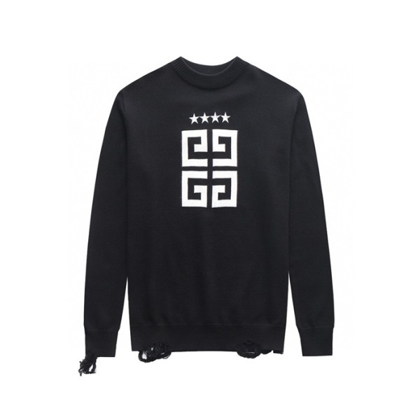 ❤지방시 남성 라운드 스웨터 - Givenchy Mens Black Sweater - gic2684x
