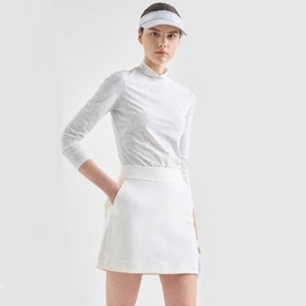 ❤[LANVIN BLANC] 랑방블랑 여성 로고 프린티드 모크넥 탑 - gol1302x