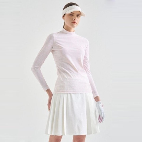 ❤[LANVIN BLANC] 랑방블랑 여성 로고 프린티드 모크넥 탑 - gol1303x