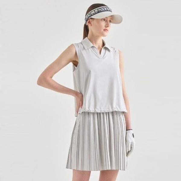 ❤[LANVIN BLANC] 랑방블랑 여성 발수 레이어드 플리츠 드레스 - gol1324x