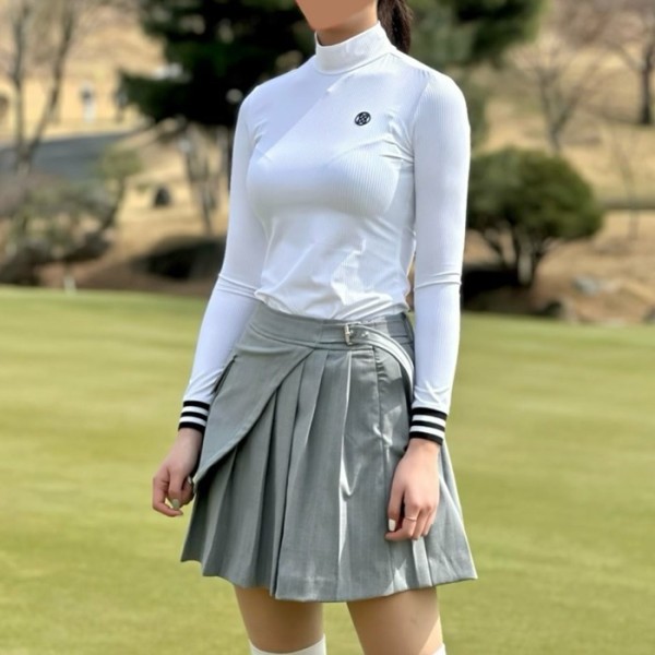 ❤[G/FORE] 지포어 여성 페더웨이트 모크 티셔츠 - gol1334x