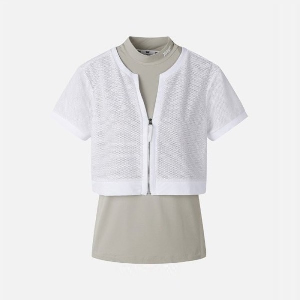 ❤PXG 여성 2-IN-1 하이넥 슬리브리스 - gol1338x