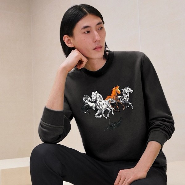 ❤에르메스 남성 라운드 맨투맨 - Hermes Mens Round Tshirt - hec2718x