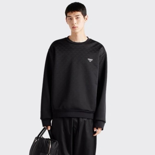 ❤프라다 남성 블랙 맨투맨 - Prada Mens Black Tshirt - prc2963x