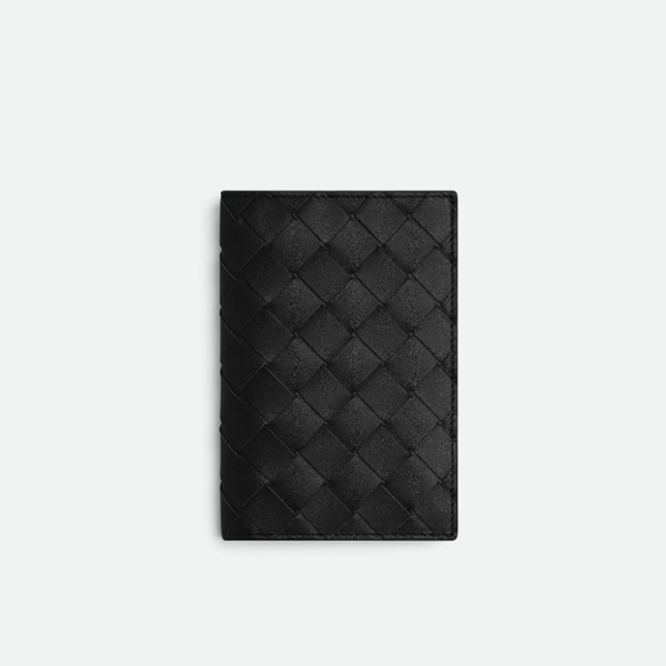 ❤보테가베네타 남성 인트레치아토 여권지갑 - Bottega Veneta Mens Black Passport Wallet - bvw231x