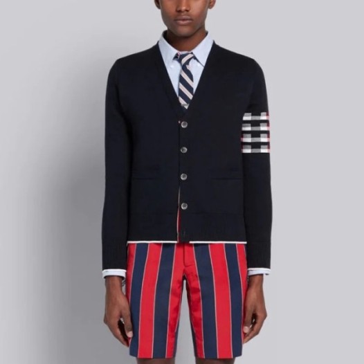 ❤톰브라운 남성 브이넥 가디건 - Thom Browne Mens V-neck Cardigan - thc3090x