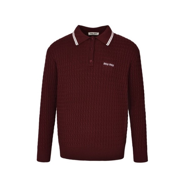 ❤미우미우 남성 폴로 니트웨어 - Miumiu Unisex Polo Knitwear - mic3245x