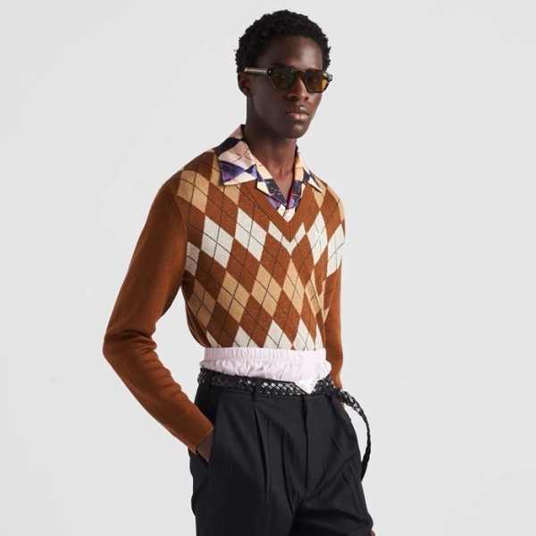 ❤프라다 남성 브이넥 스웨터 - Prada Mens V-neck Sweater - prc3433x