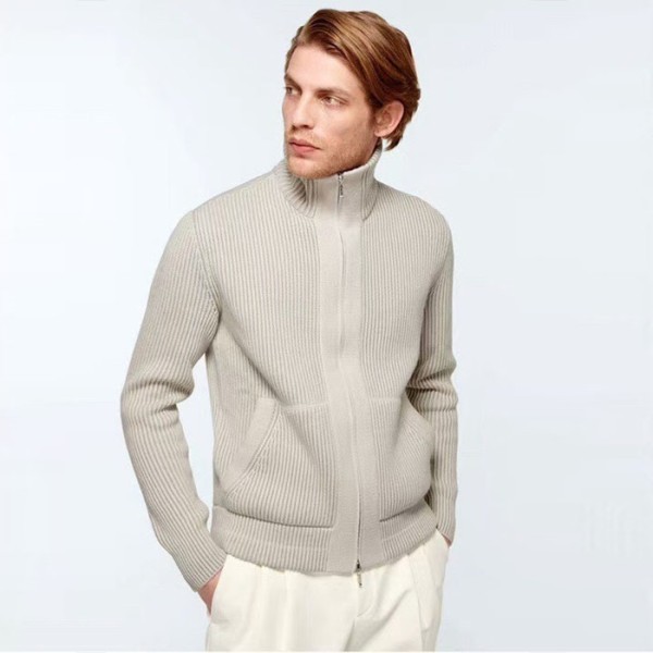 ❤로로피아나 남성 집업 스웨터 - Loro Piana Mens Zip-up Sweater - lpc3704x