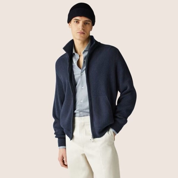 ❤로로피아나 남성 집업 스웨터 - Loro Piana Mens Zip-up Sweater - lpc3705x