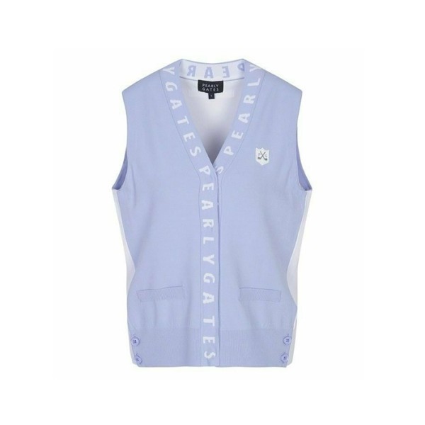 ❤[Pearly Gates] 파리게이츠 여성 로고 플라켓 니트 베스트 - gol1379x