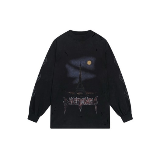 ❤발렌시아가 남성 라운드 긴팔티 - Balenciaga Mens Round Tshirt - bac3761x