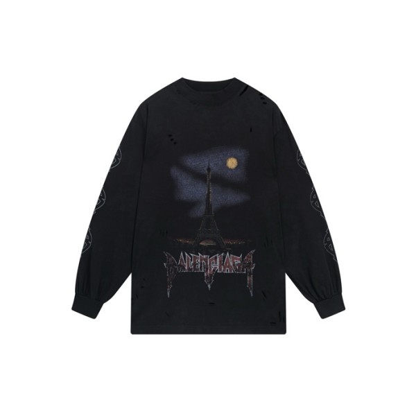 ❤발렌시아가 남성 라운드 긴팔티 - Balenciaga Mens Round Tshirt - bac3761x