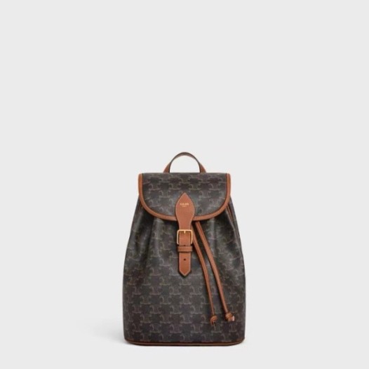 ❤셀린느 여성 미디엄 폴코 백팩 트리옹프 캔버스 & 카프스킨 - Celine Womens Triomphe Back Pack - ceb3183x