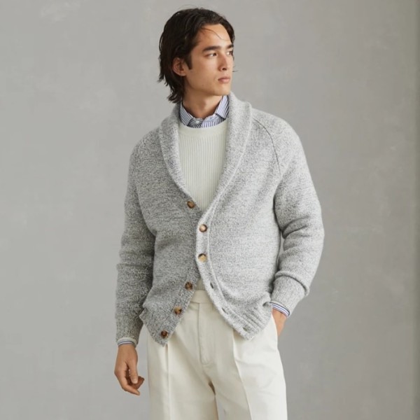 ❤브루넬로쿠치넬리 남성 브이넥 가디건 - Brunello Cucinelli Mens V-neck Cardigan - brc4152x