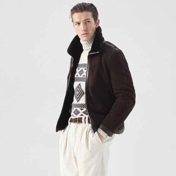 ❤브루넬로쿠치넬리 남성 가죽 자켓 - Brunello Cucinelli Mens Leather Jacket - brc4210x