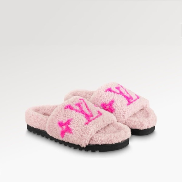 ❤루이비통 여성 봄 디아 플랫뮬 시어링 슬리퍼 - Louis vuitton Womens Slipper - lvs1678x