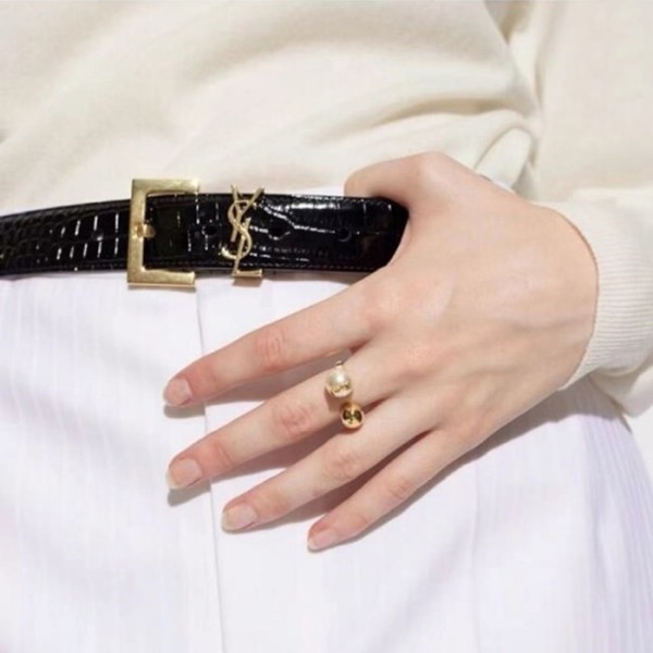 ❤입생로랑 여성 블랙 벨트 - Saint Laurent Womens Black Belt - bel125x