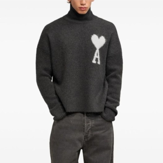 ❤아미 남/녀 터틀넥 니트웨어 - Ami Unisex Turtle-neck Knitwear - amc4466x