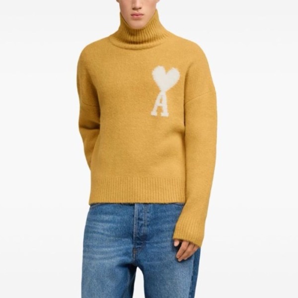 ❤아미 남/녀 터틀넥 니트웨어 - Ami Unisex Turtle-neck Knitwear - amc4467x