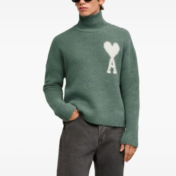 ❤아미 남/녀 터틀넥 니트웨어 - Ami Unisex Turtle-neck Knitwear - amc4469x