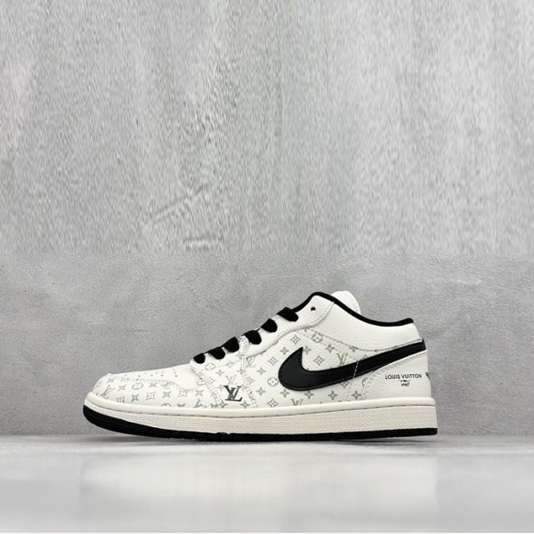 ❤루이비통 x 에어 조던 남/녀 로우 스니커즈 - Louis vuitotn x Nike Air Jordan 1 Low Unisex Sneaker - lvs1768x