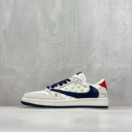 ❤루이비통 x 에어 조던 남/녀 로우 스니커즈 - Louis vuitotn x Air Jordan 1 Low Unisex Sneaker - lvs1803x