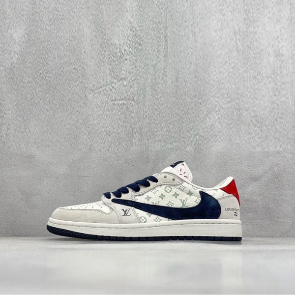 ❤루이비통 x 에어 조던 남/녀 로우 스니커즈 - Louis vuitotn x Air Jordan 1 Low Unisex Sneaker - lvs1803x