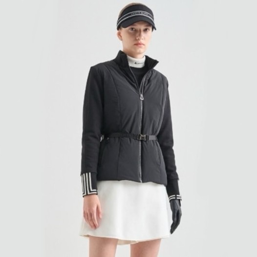 ❤[LANVIN BLANC] 랑방블랑 여성 텍스처 블록 벨티드 패딩 점퍼 - gol1486x