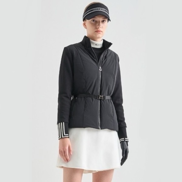 ❤[LANVIN BLANC] 랑방블랑 여성 텍스처 블록 벨티드 패딩 점퍼 - gol1486x