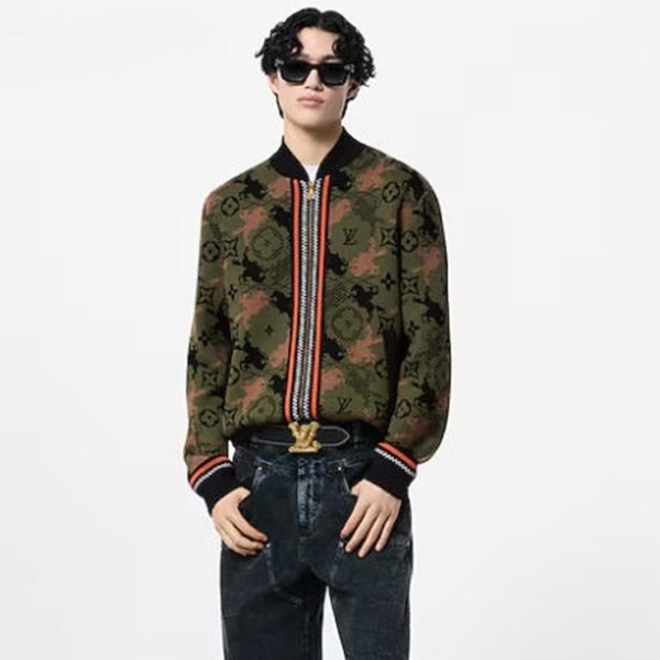 ❤루이비통 남성 봄버 블루종 - Louis vuitton Mens Jacquard Wool Bomber Blouson- lvc4773x