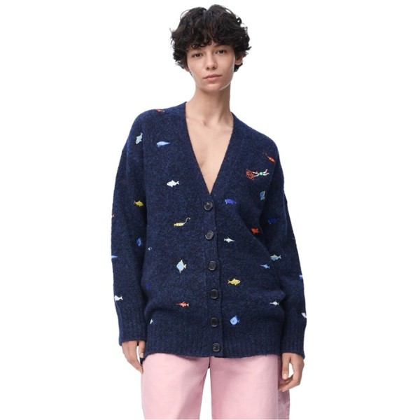 ❤로에베 여성 브이넥 가디건 - Loewe Womens V-neck Cardigan - loe4840x