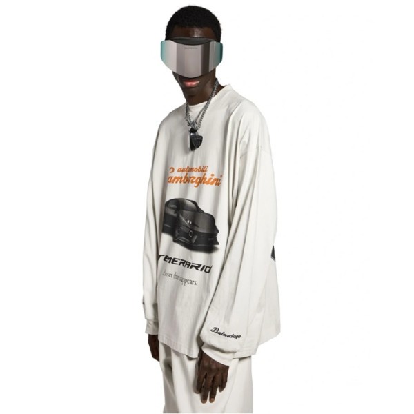 ❤발렌시아가 남성 라운드 긴팔티 - Balenciaga Mens Round Tshirt - bac4931x