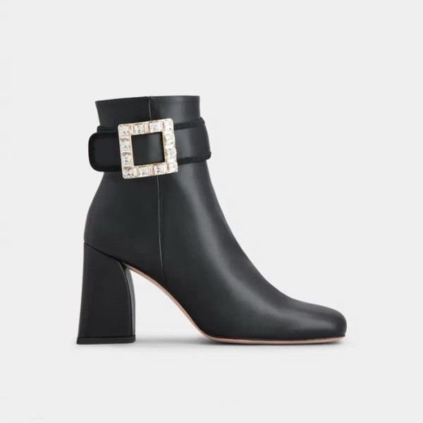 ❤로저비비에 여성 첼시 비브 버클 부츠 - Roger Vivier Womens Black Boots - vis3126x