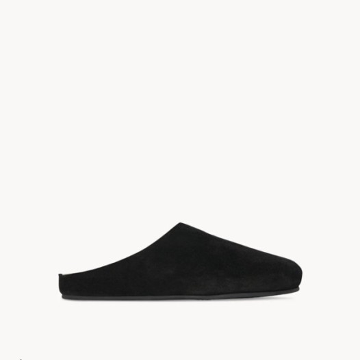 ❤더 로우 여성 휴고 슬라이드 스웨이드 애쉬 - The Row Womens Hugo Slide in Suede - ths3237x