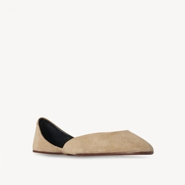 ❤더 로우 여성 젬마 스웨이드 발레 슈즈 - The Row Womens Gemma Suede Ballet Shoes - ths3300x