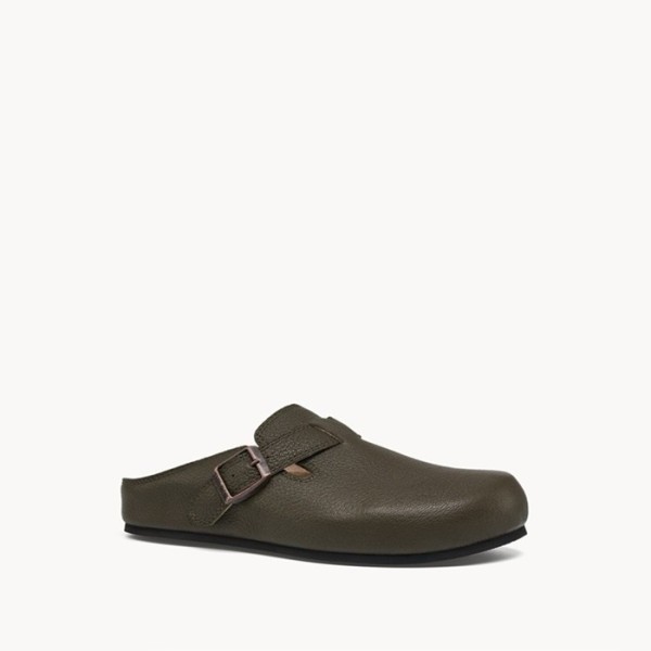 ❤더 로우 여성 휴고 슬라이드 스웨이드 애쉬 - The Row Womens Hugo Slide in Suede - ths3307x