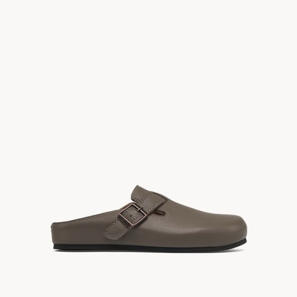 ❤더 로우 여성 휴고 슬라이드 스웨이드 애쉬 - The Row Womens Hugo Slide in Suede - ths3308x