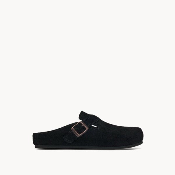 ❤더 로우 여성 휴고 슬라이드 스웨이드 애쉬 - The Row Womens Hugo Slide in Suede - ths3309x