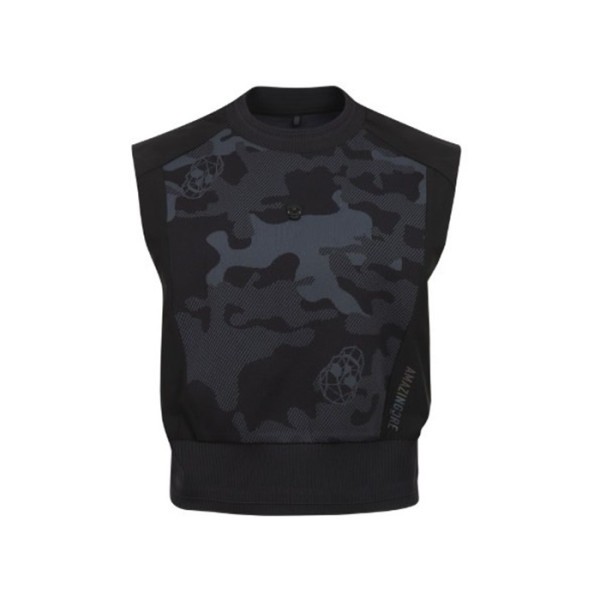 ❤[AMAZINGCRE] 어메이징크리 여성 알렉스 카모 자카드 스웨터 베스트 - gol1556x