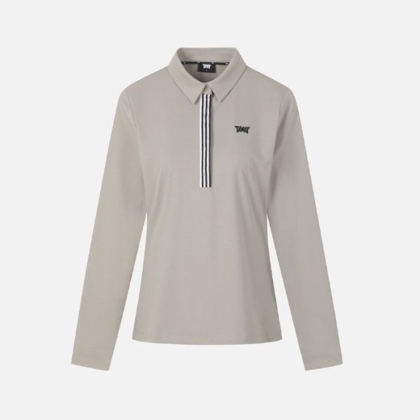 ❤PXG 여성 베이직 칼라 롱슬리브 티셔츠 - gol1559x