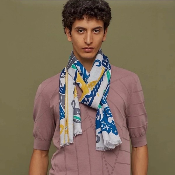 ❤에르메스 남성 실크 머플러 - Hermes Mens Silk Muffler - acc4202x