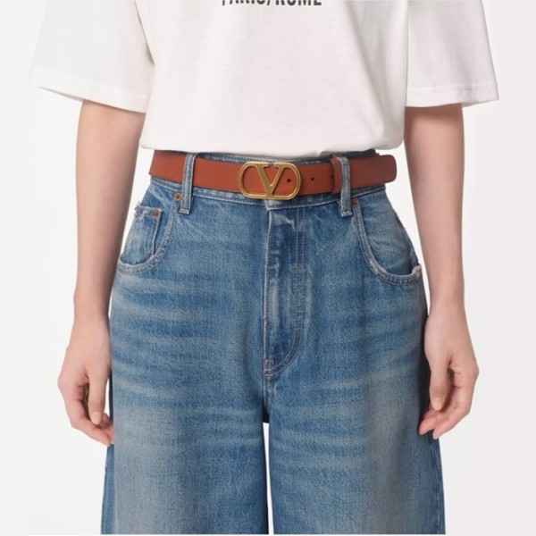 ❤발렌티노 여성 브이 로고 벨트 - Valentino Womens Vlogo Signature Belt - bel154x