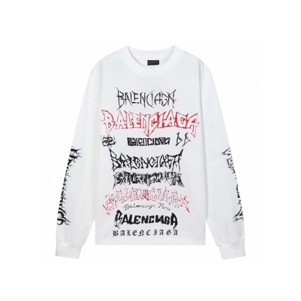 ❤발렌시아가 남성 라운드 긴팔티 - Balenciaga Mens Round Tshirt - bac5552x