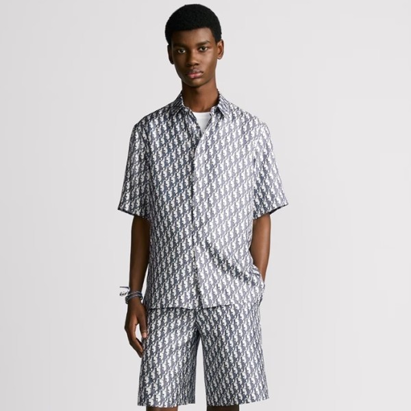 ❤디올 남성 반팔 셔츠 - Dior Mens Oblique Shirts - dic5582x