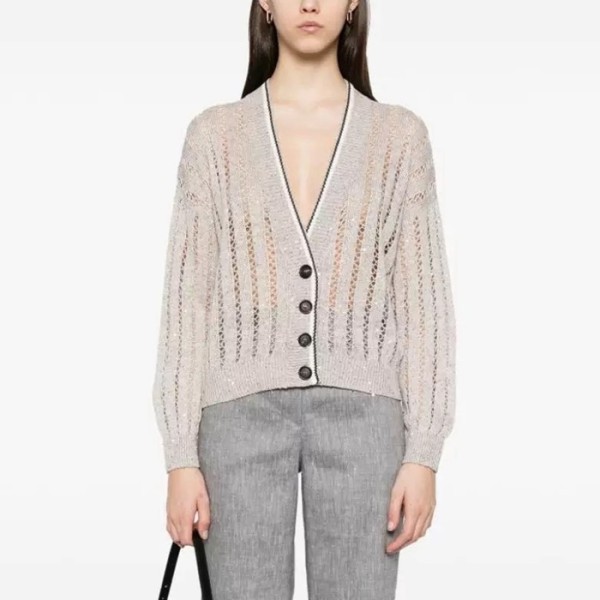❤브루넬로쿠치넬리 여성 브이넥 가디건 - Brunello Cucinelli Womens V-neck Cardigan - brc5856x