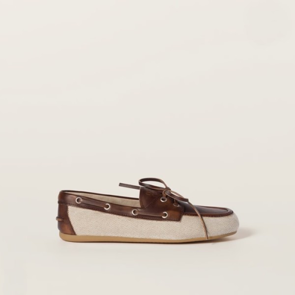 ❤미우미우 여성 블리치드 보트 슈즈 - Miumiu Womens Unlined Bleached Leather Boat Shoes - hes5590x