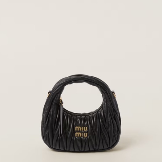★미우미우 여성 완더 마테라쎄 호보 미니 백 - Miumiu Wander Matelasse Hobo Bag Mini